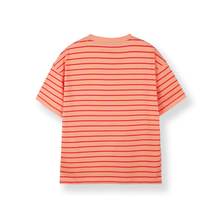 Poney Boys Orange Iconic Stripes Oversized Short Sleeve Tee