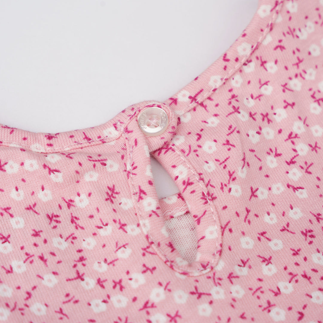 Petite Floral Charm Short Sleeve Dress