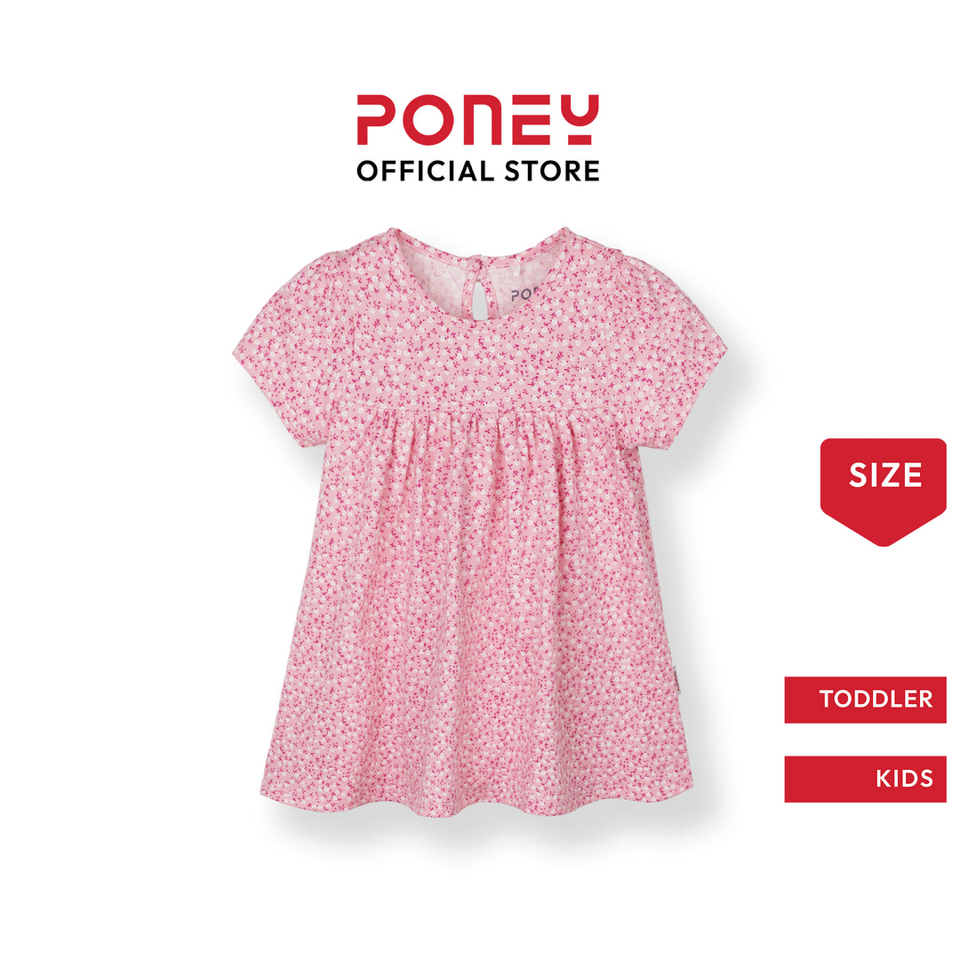 Petite Floral Charm Short Sleeve Dress