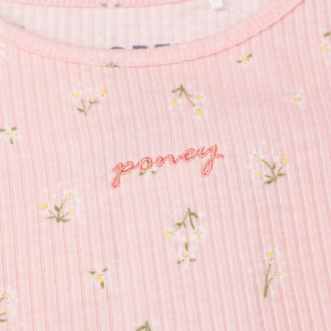 Blossom Ribbed Long Sleeve Tee