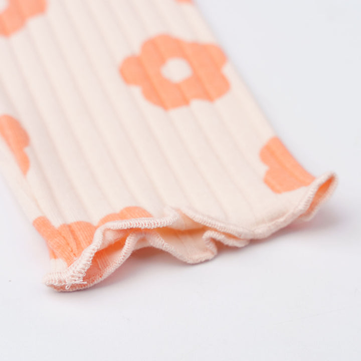 Daisy Ribbed Long Sleeve Tee