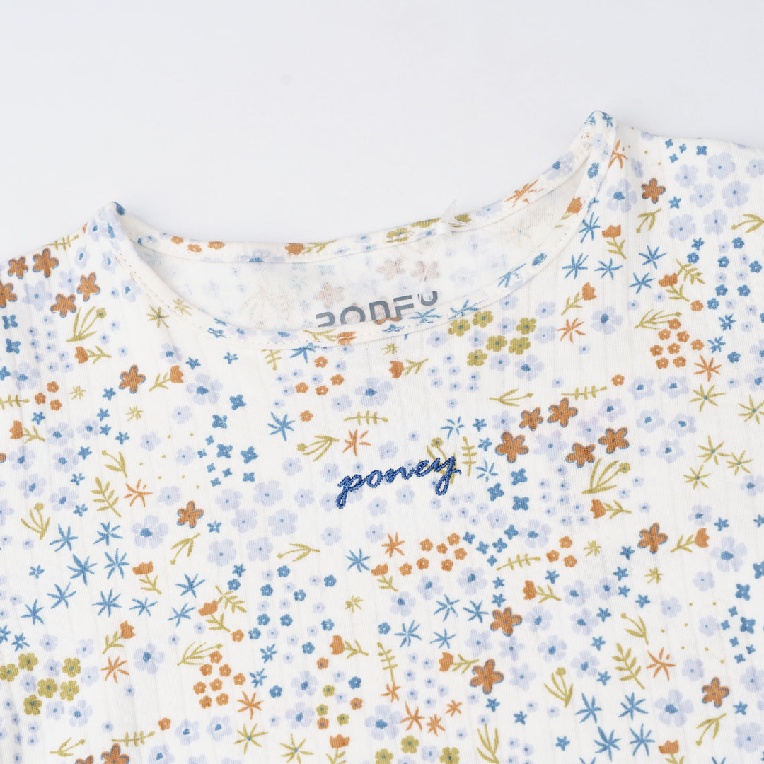 Wildflower Ribbed Long Sleeve Tee