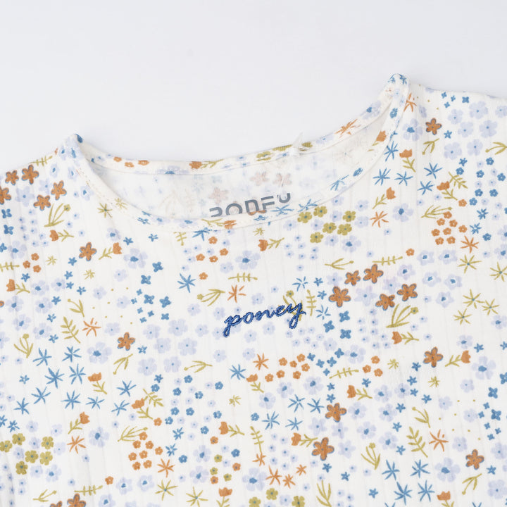 Wildflower Ribbed Long Sleeve Tee