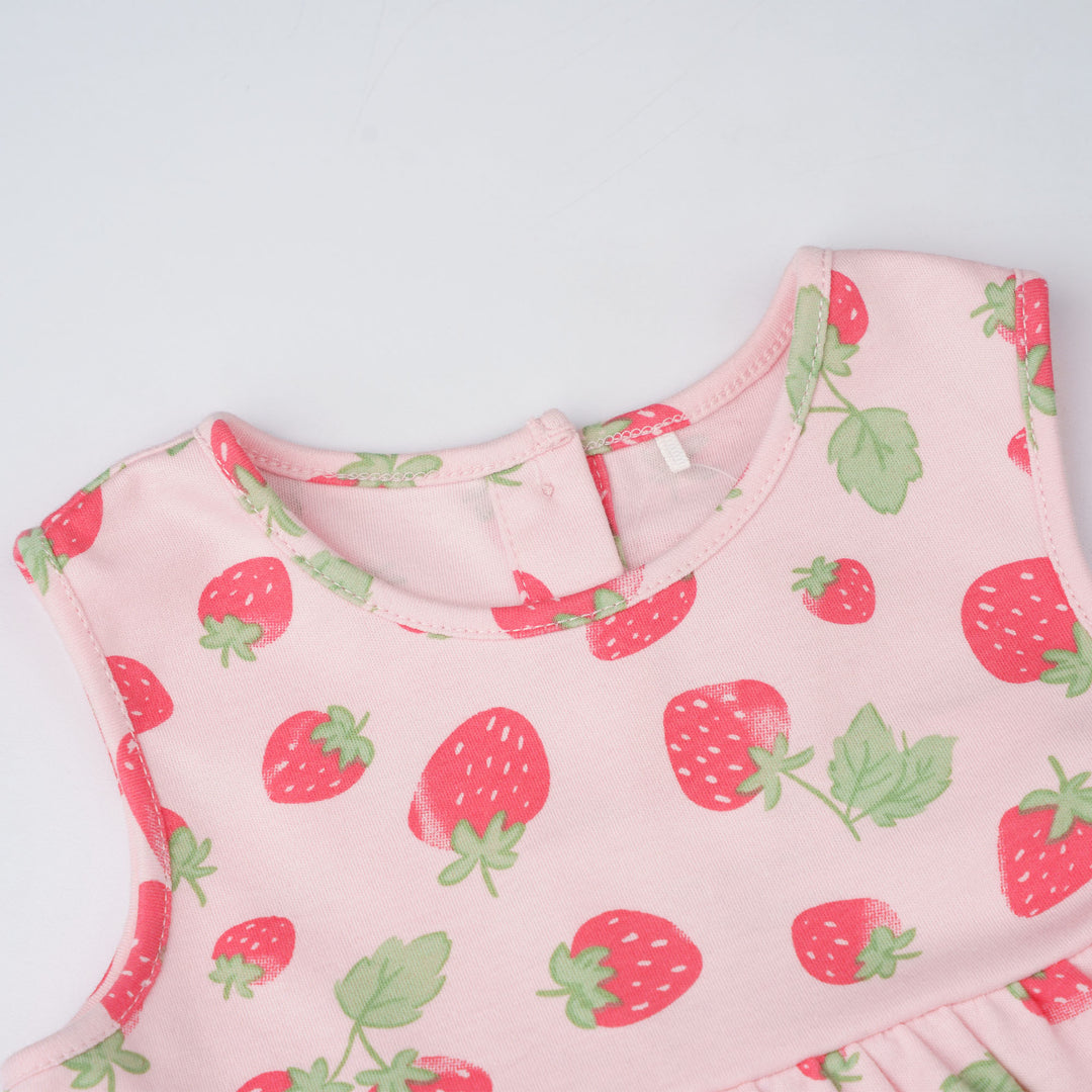 Strawberry Sunshine Sleeveless Dress
