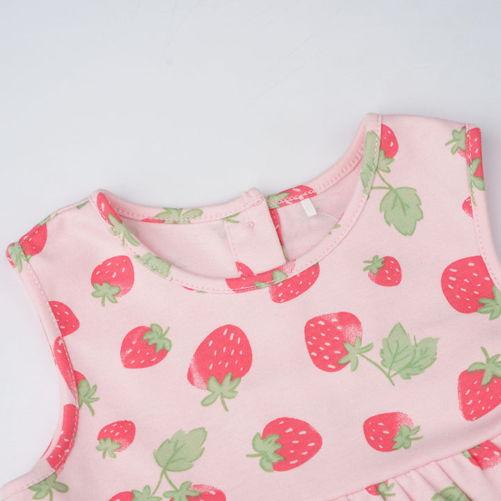Strawberry Sunshine Sleeveless Dress