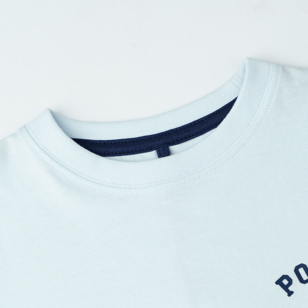 Poney Light Blue Iconic Logo Short Sleeve Tee