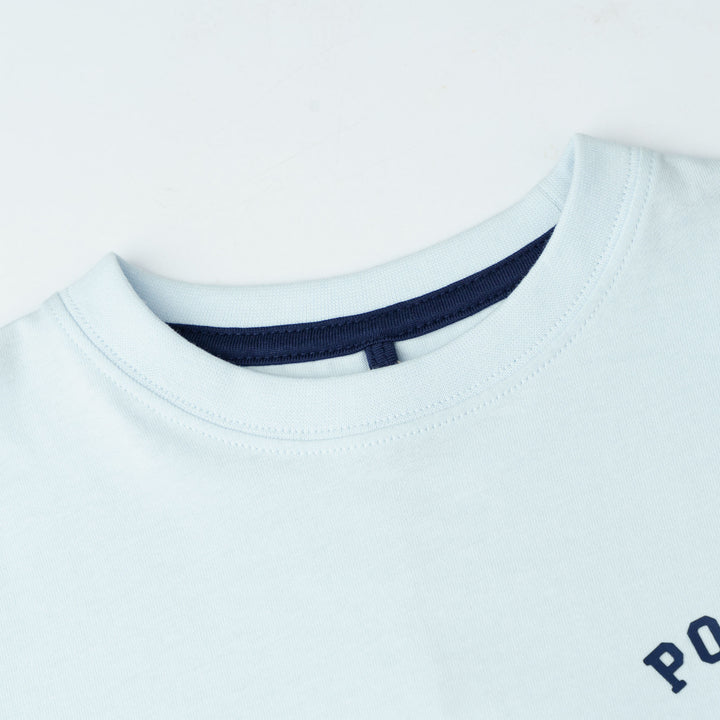 Poney Light Blue Iconic Logo Short Sleeve Tee