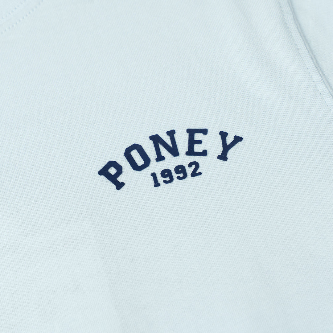 Poney Light Blue Iconic Logo Short Sleeve Tee