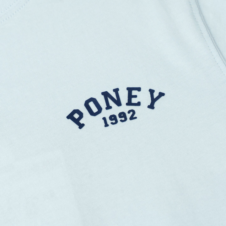 Poney Light Blue Iconic Logo Short Sleeve Tee