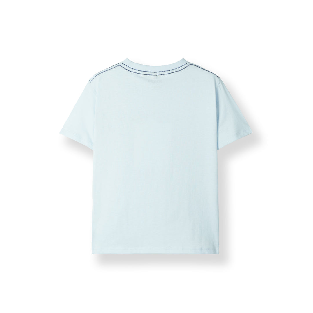Poney Light Blue Iconic Logo Short Sleeve Tee