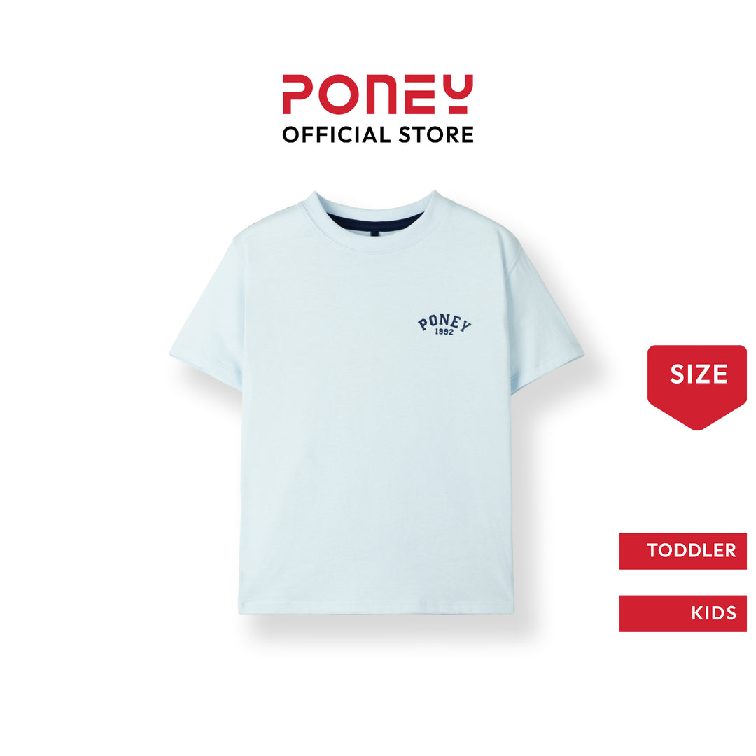 Poney Light Blue Iconic Logo Short Sleeve Tee