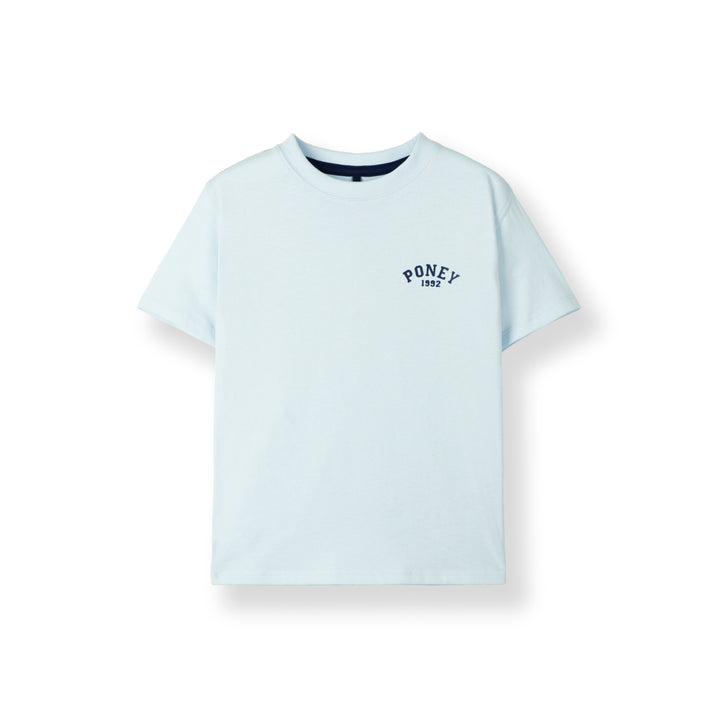 Poney Light Blue Iconic Logo Short Sleeve Tee