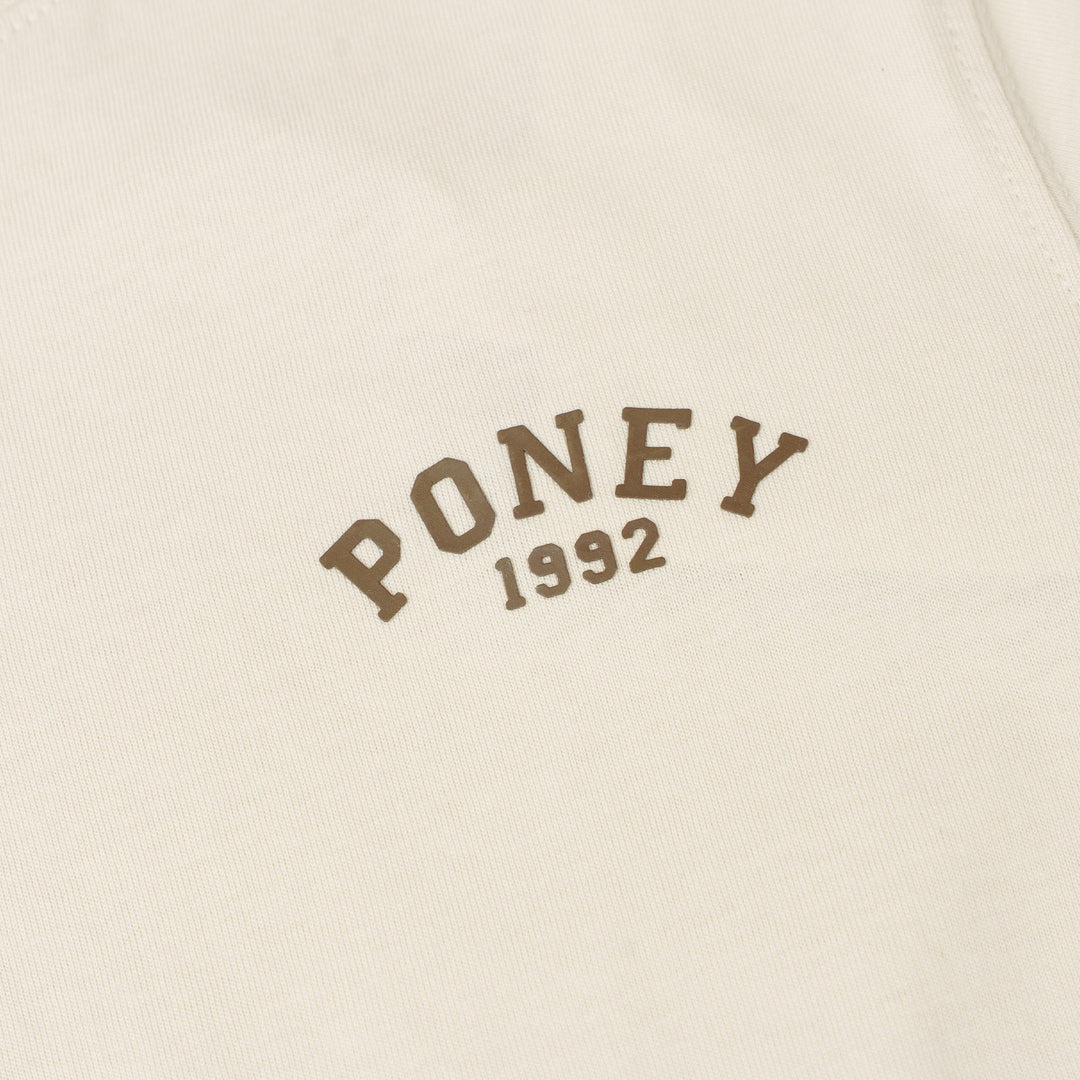 Poney Beige Iconic Logo Short Sleeve Tee