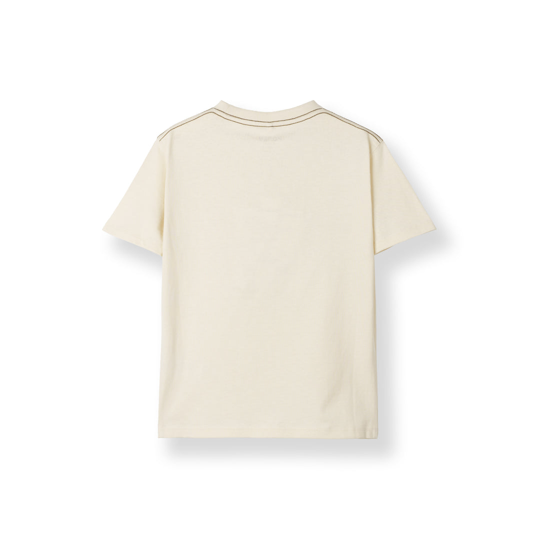 Poney Beige Iconic Logo Short Sleeve Tee
