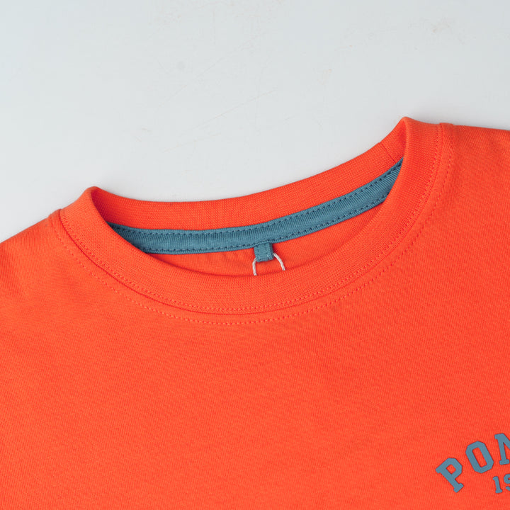 Poney Orange Iconic Logo Short Sleeve Tee