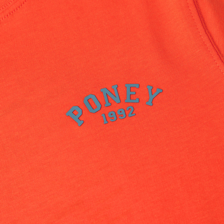 Poney Orange Iconic Logo Short Sleeve Tee