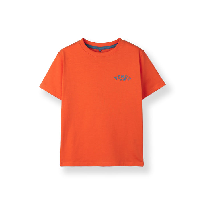Poney Orange Iconic Logo Short Sleeve Tee