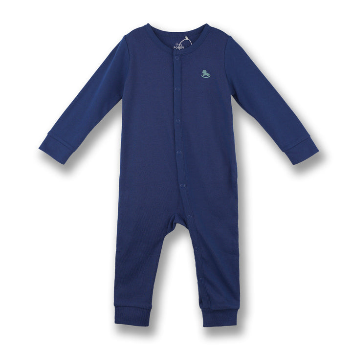 Poney Baby Boys Jasper Long Sleeve Sleepsuit with Snap Buttons