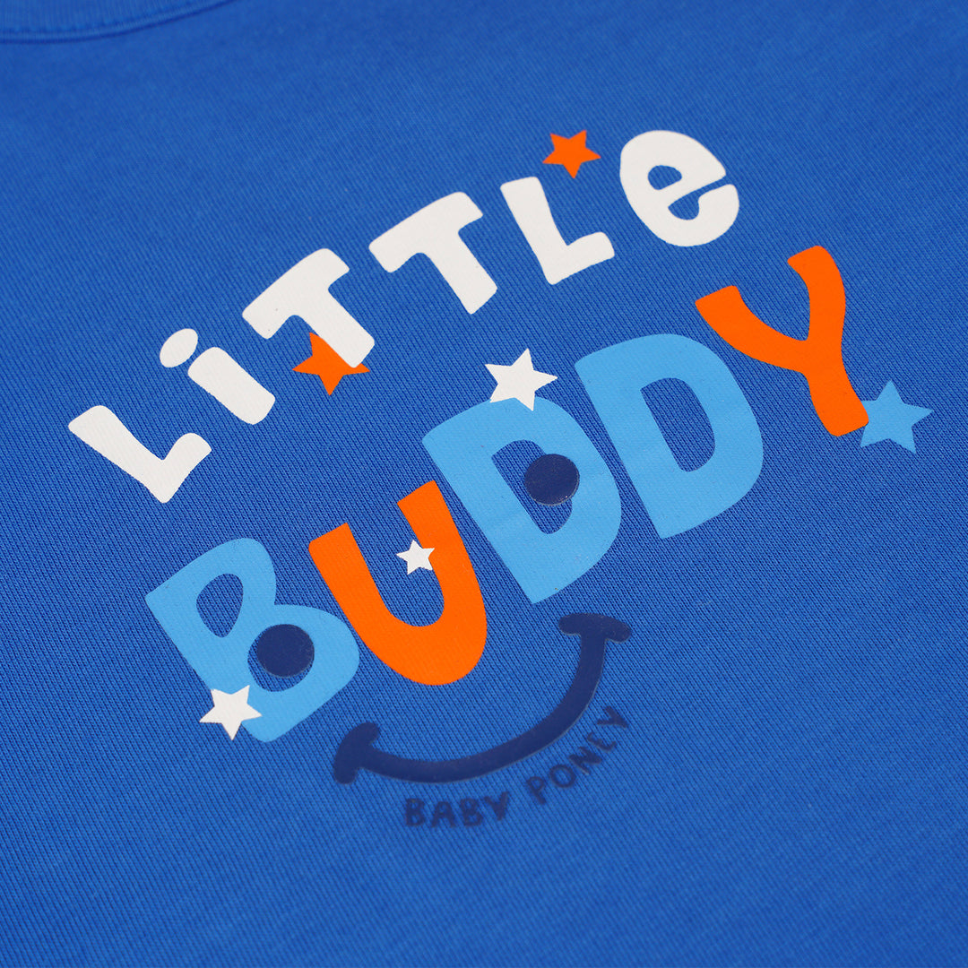 Poney Baby Boys Blue Little Buddy Loungewear Set