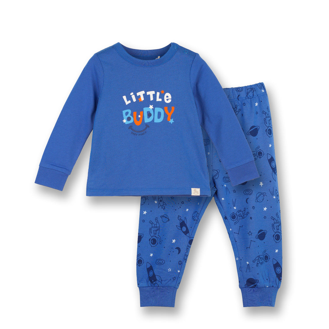 Poney Baby Boys Blue Little Buddy Loungewear Set