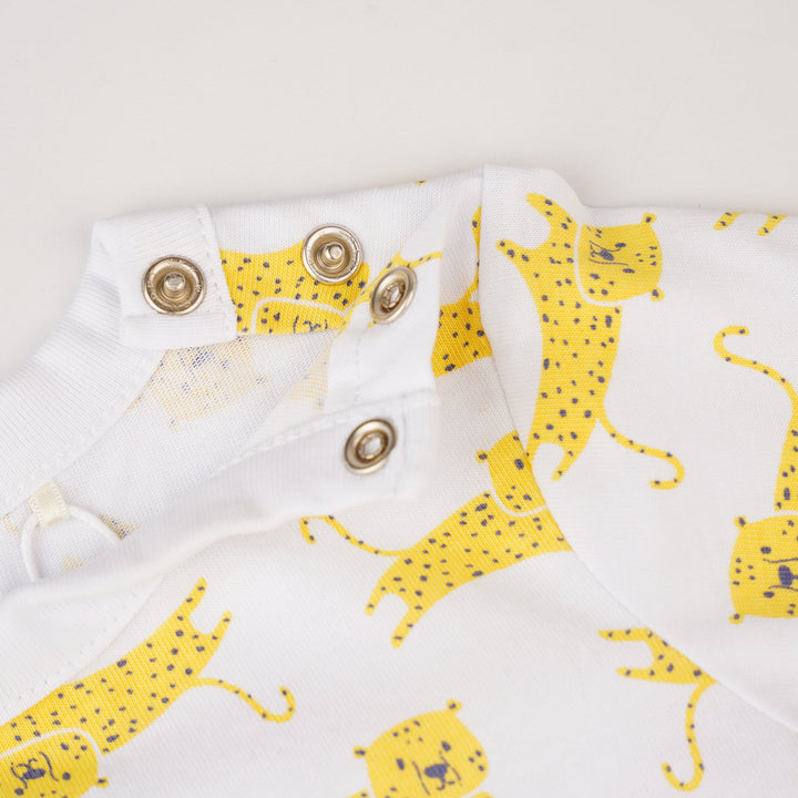 Poney Baby Boys White Bright Yellow Cub Loungewear Set