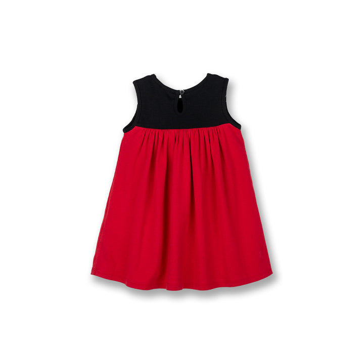 Poney Baby Girls Red Stunning Contrast Sleeveless Dress