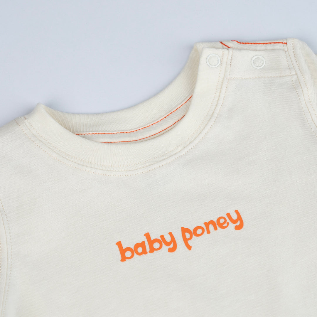 Poney Baby Boys Cream Summer Breeze Short Sleeve Top & Bermuda Set