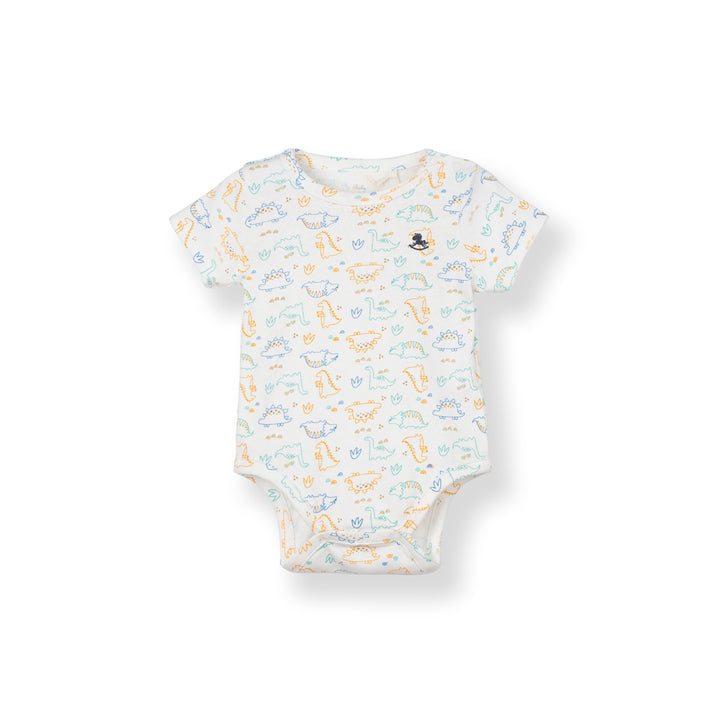 Poney Boys White Short Sleeve Bodysuits