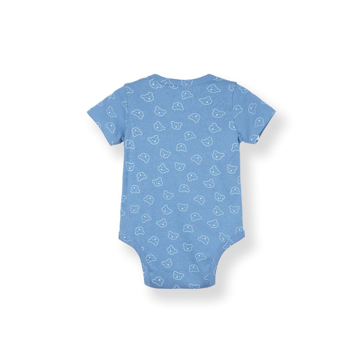 Poney Boys Blue Short Sleeve Bodysuits 3240068