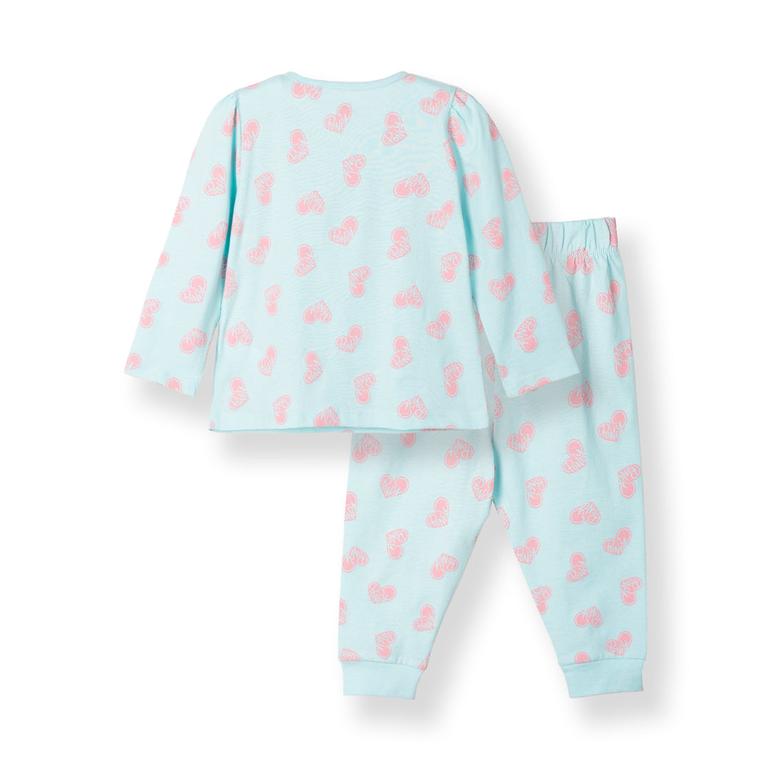 Baby Girl Poney In Heart Shape Pyjamas