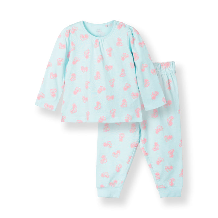 Baby Girl Poney In Heart Shape Pyjamas