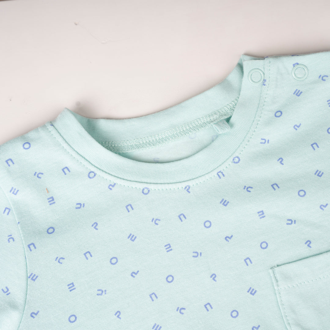 Baby Boy Turquoise Poney Logo Pyjamas