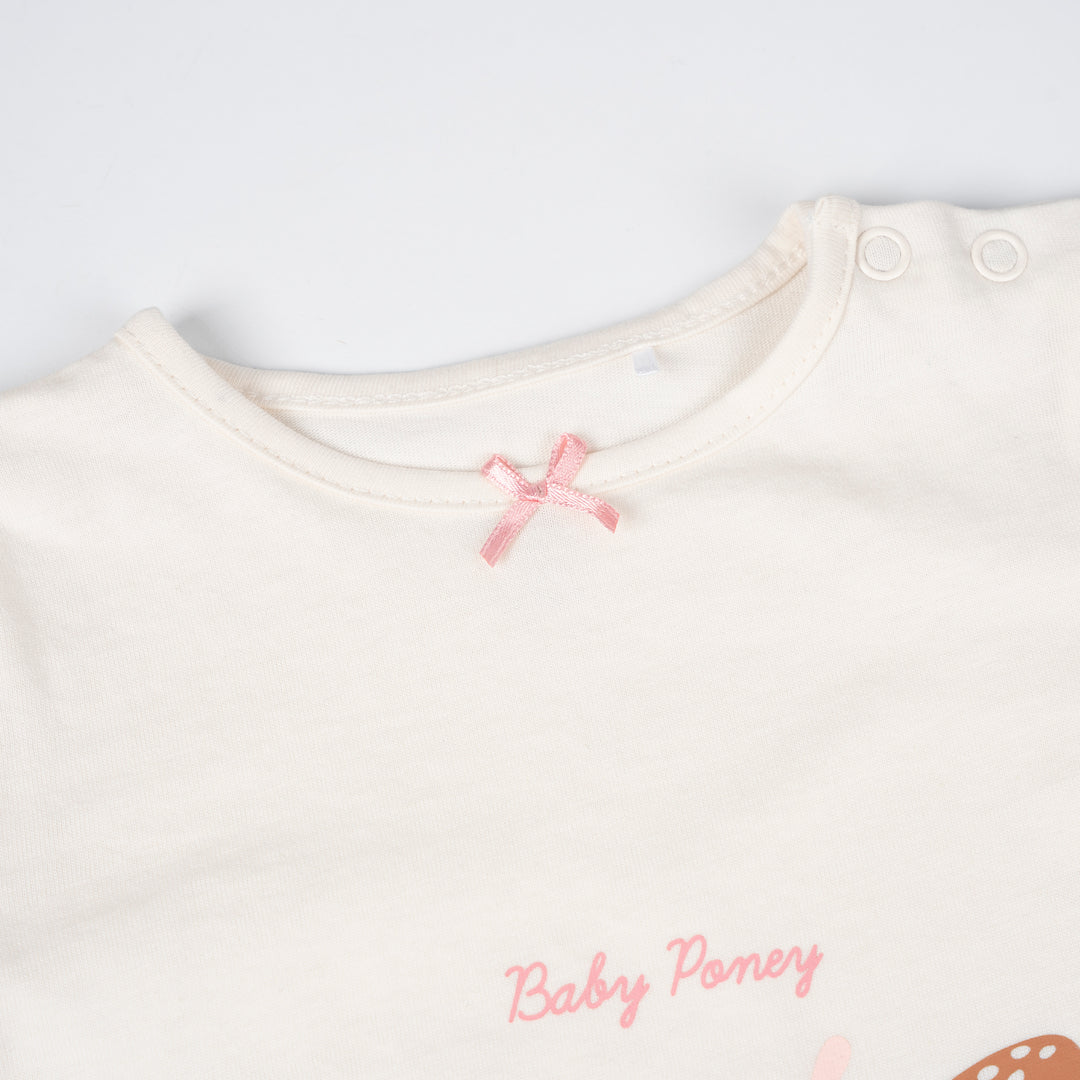 Poney Baby Girls Cream Baby Deer Pyjamas