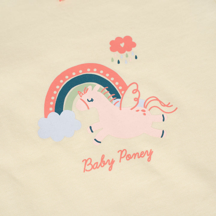 Poney Baby Girls Light Yellow Dreamy Unicorn Pyjamas