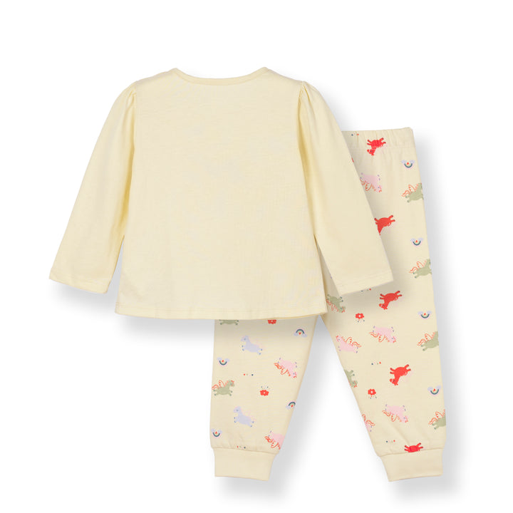 Poney Baby Girls Light Yellow Dreamy Unicorn Pyjamas