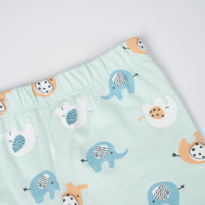 Poney Baby Boys White The Elephant Trio Pyjamas