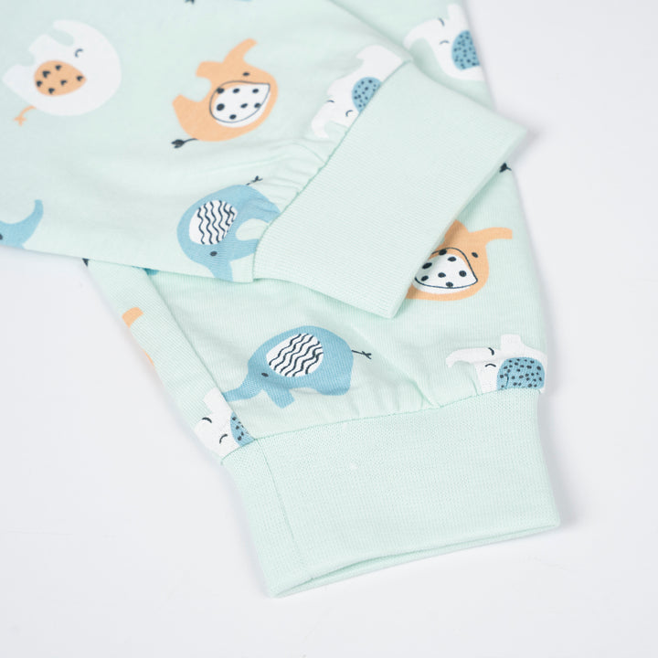 Poney Baby Boys White The Elephant Trio Pyjamas