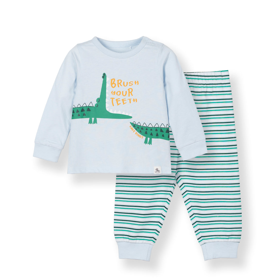 Poney Baby Boys Light Blue Brush Our Teeth Pyjamas