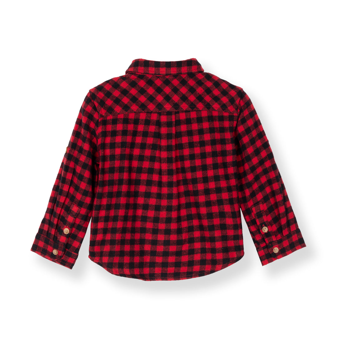 Baby Boy Gingham Checks Long Sleeve Shirt