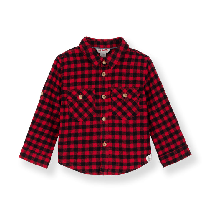 Baby Boy Gingham Checks Long Sleeve Shirt