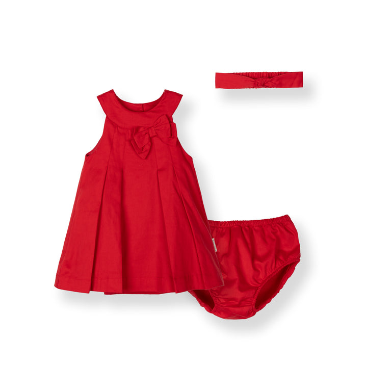 Halter Neck Dress with Panty & Headband Set