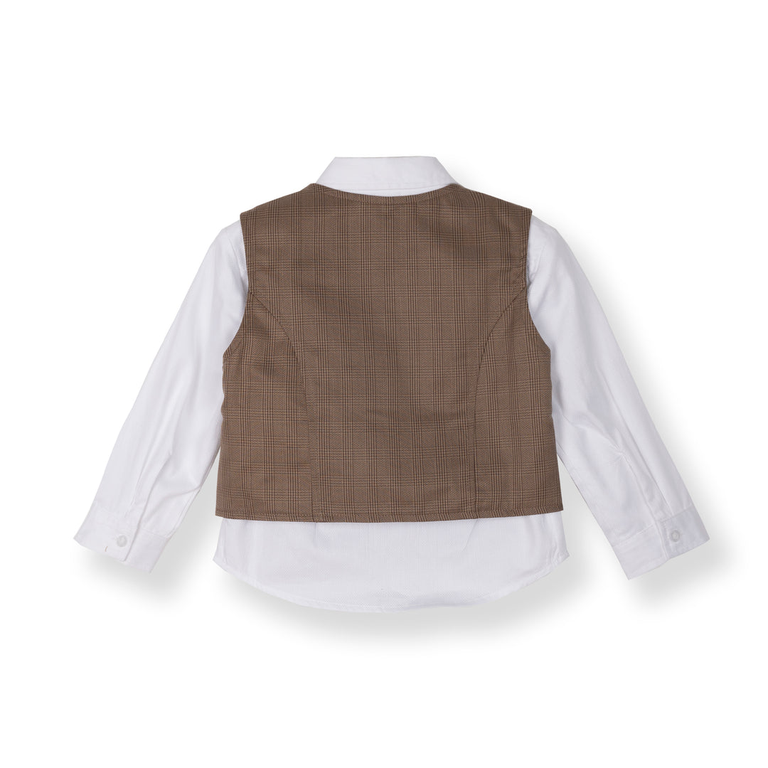 Baby Boy Long Sleeve Shirt with Vest