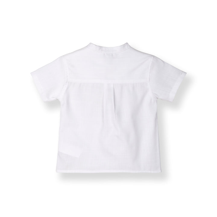 Baby Boy Cotton Dyed Dobby Short Sleeve Shirt