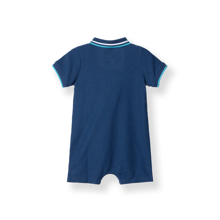 Boys Navy Owen’s Brother S/S Polo Romper