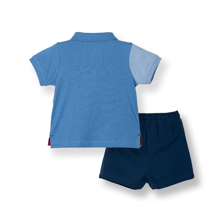 Cut & Sew Short Sleeve Polo & Bermuda Set