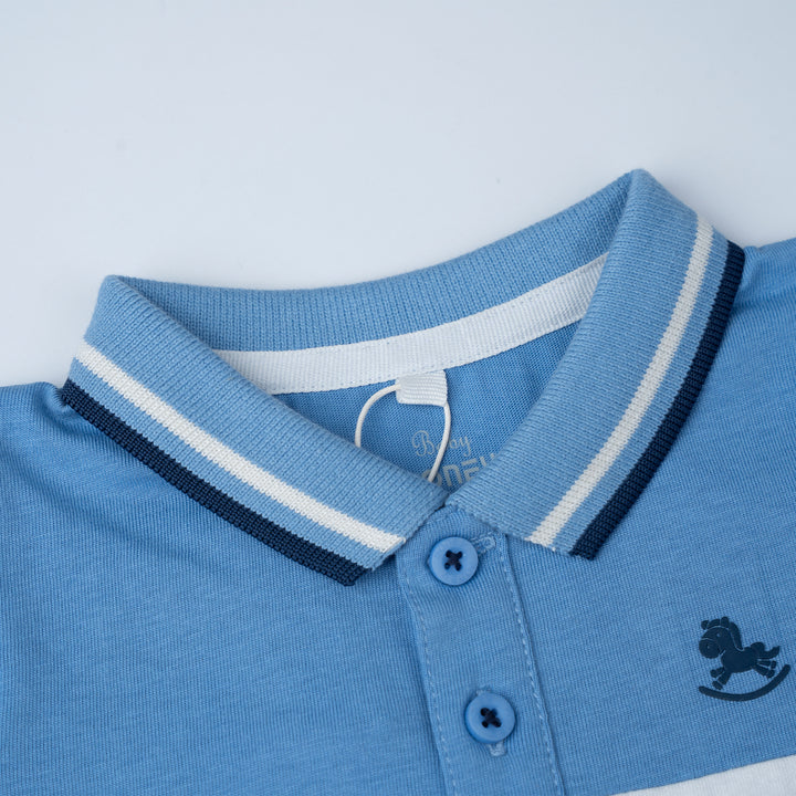 Cut & Sew Short Sleeve Polo Romper