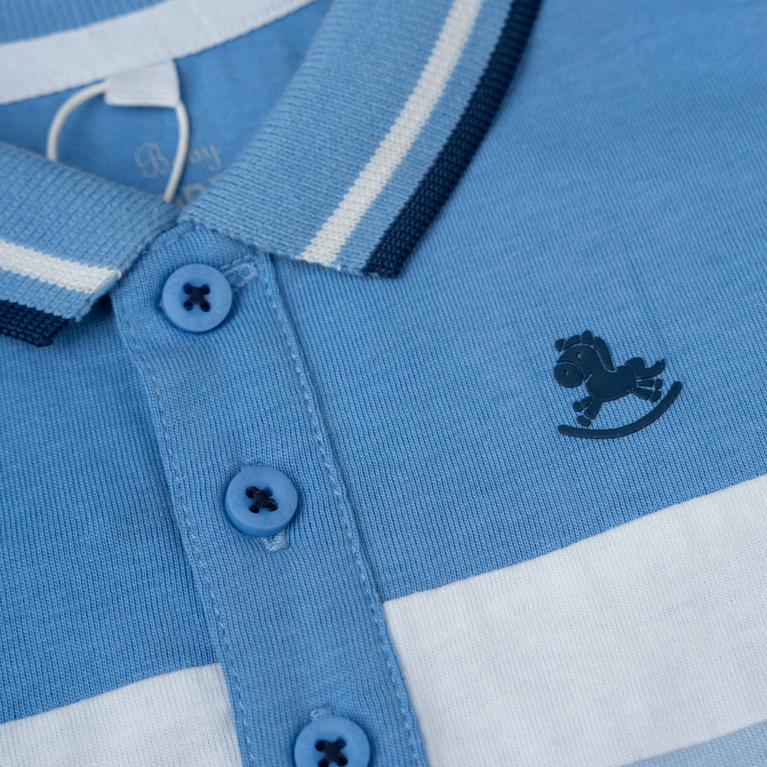 Cut & Sew Short Sleeve Polo Romper