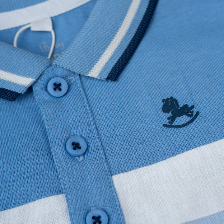 Cut & Sew Short Sleeve Polo Romper