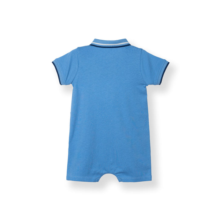 Cut & Sew Short Sleeve Polo Romper