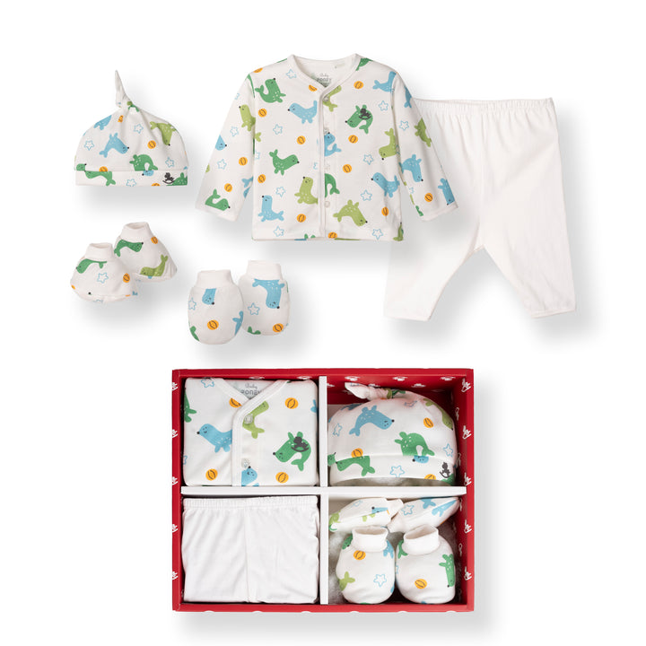 Poney Boys Green NewBorn Giftset